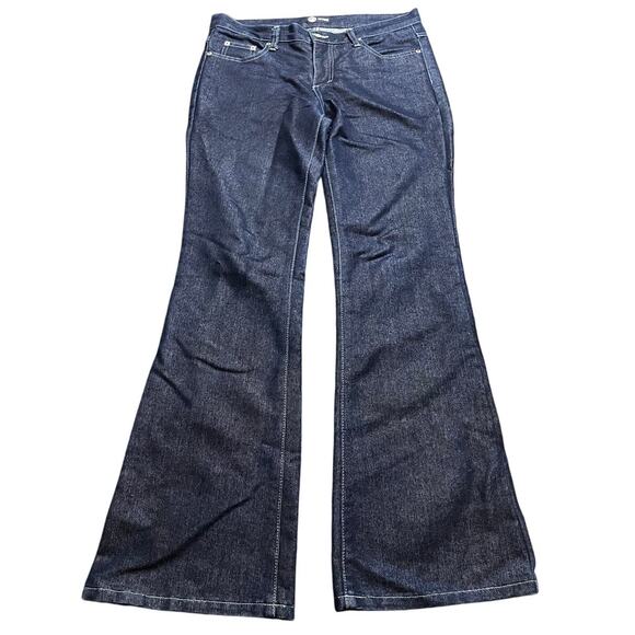Y2K Rue 21 Bootcut Flare Wide Leg Angel‎ Embroidered Jeans Dark Wash Fits US 32 - Picture 1 of 8